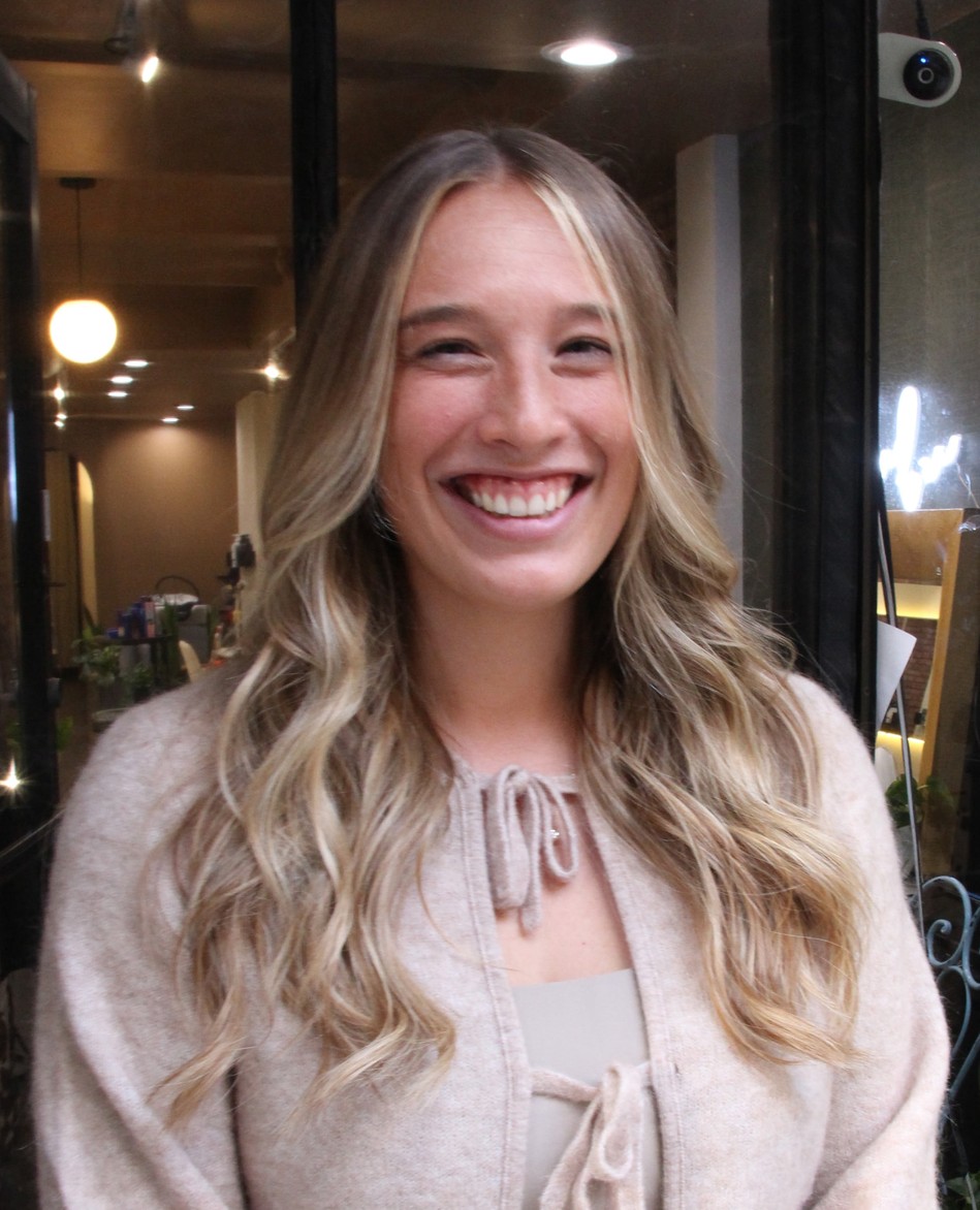 After — keratin tip extensions installed for added volume and length